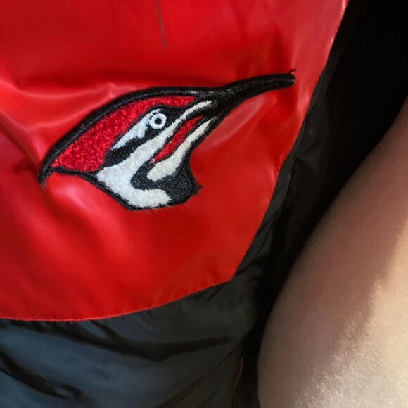 #110 Woody Bomber Jacket Red Diamond, Size Medium - Picture 11 of 15